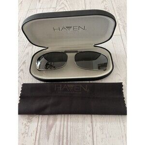 Haven Unisex Fit Over Clip-On Rimless Sunglasses w/Hard Case & Cleaning Cloth